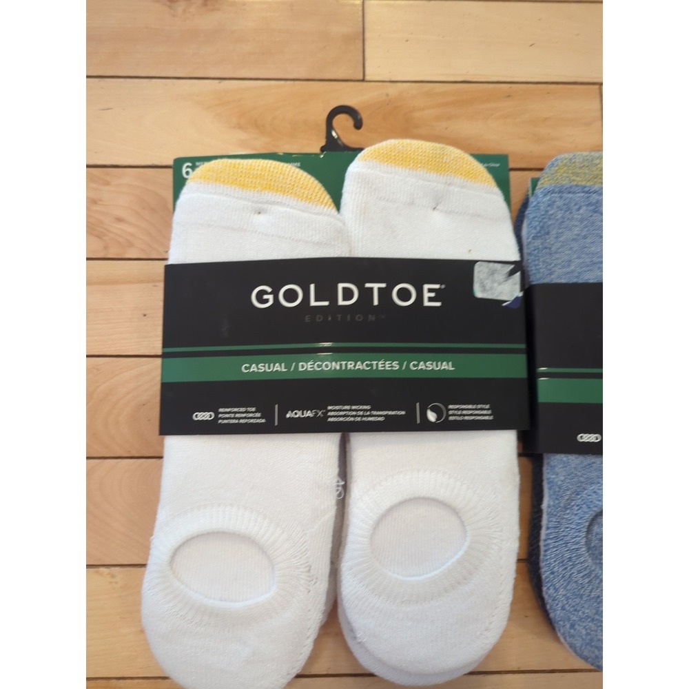 GOLD TOE Casual Moisture-Wicking No-Show Socks 12 Pairs NWT - Picture 2 of 6